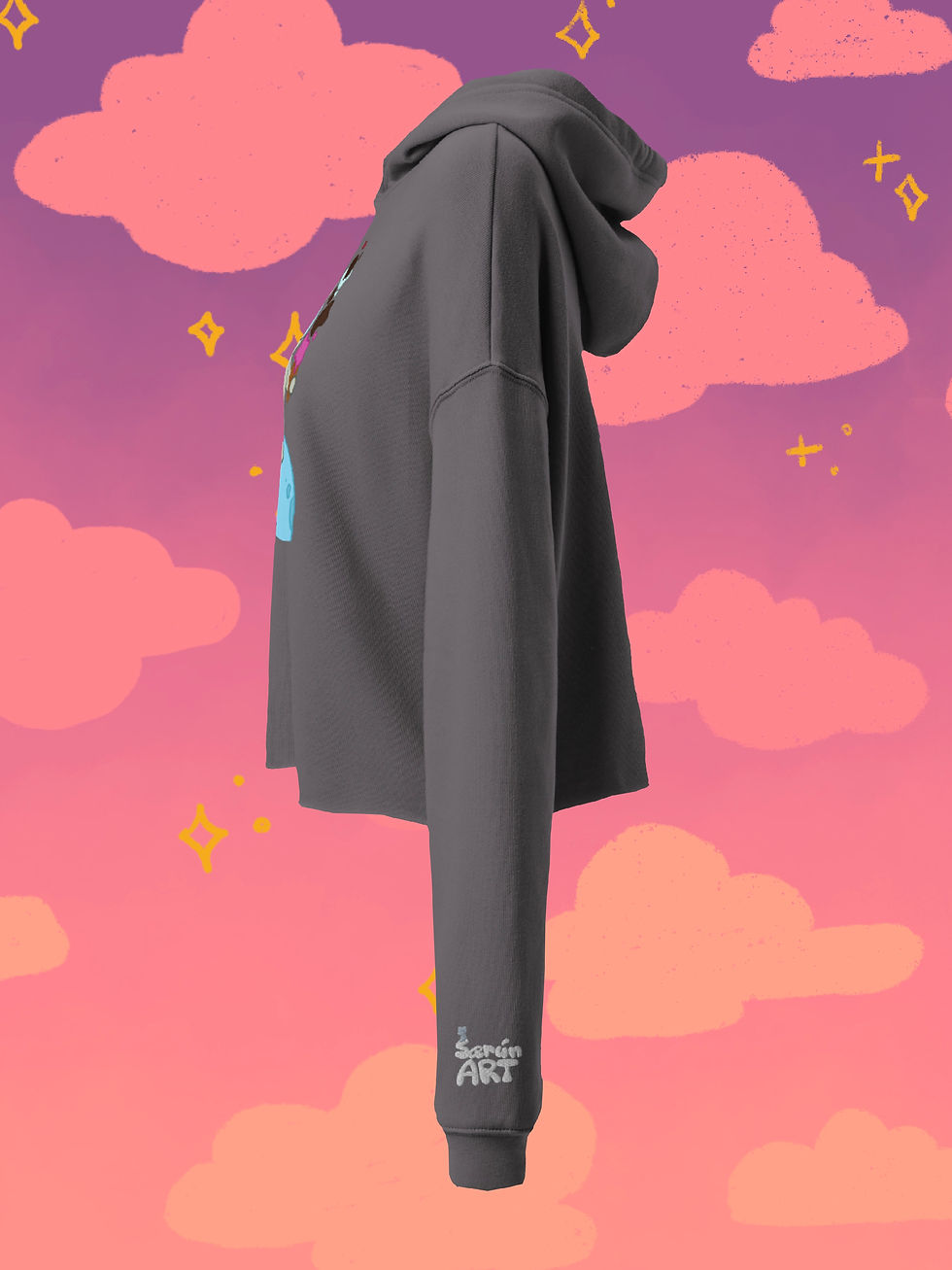 Thumbnail: Mylo "Zero Gravity Ice Cream" Crop Hoodie