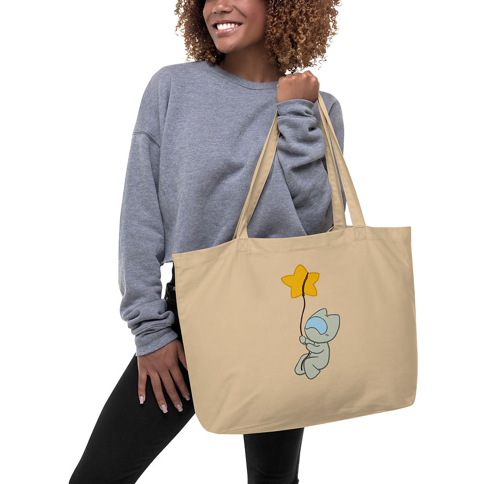 Thumbnail: Mylo "Star Balloon" Large organic tote bag
