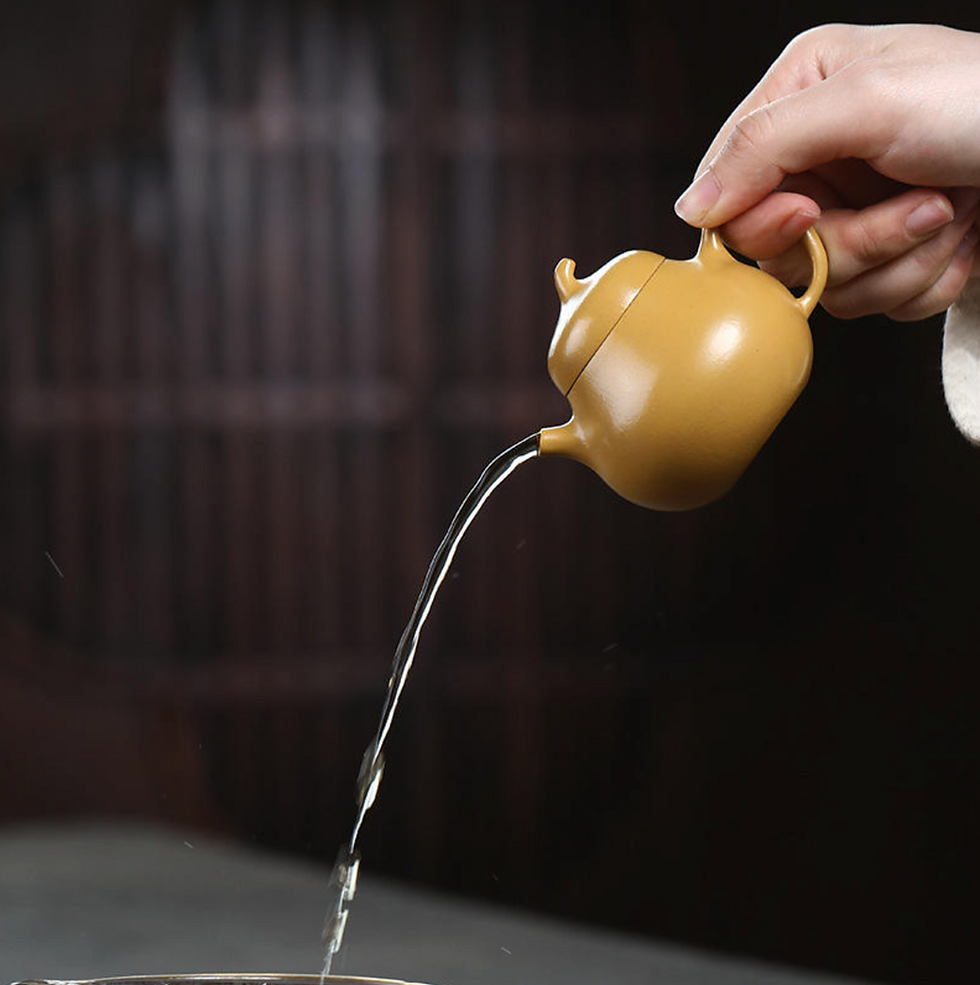 Thumbnail: Yixing Ceramic Teapot - 80ml Eggplant Design