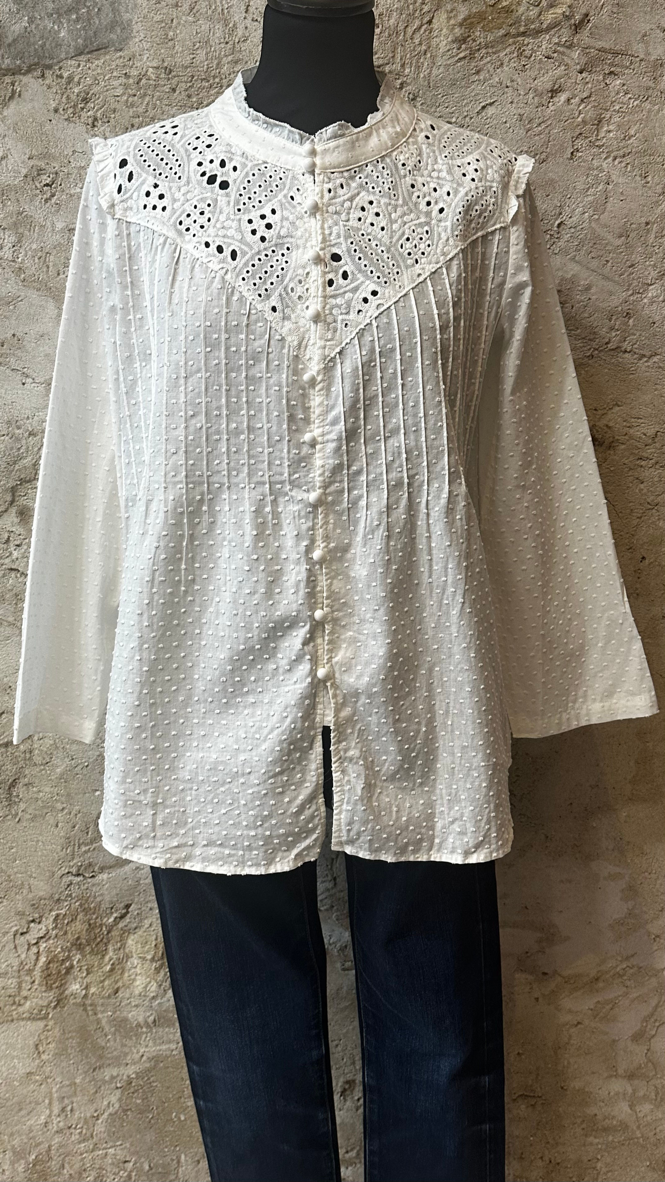 Blouse coton plumetis