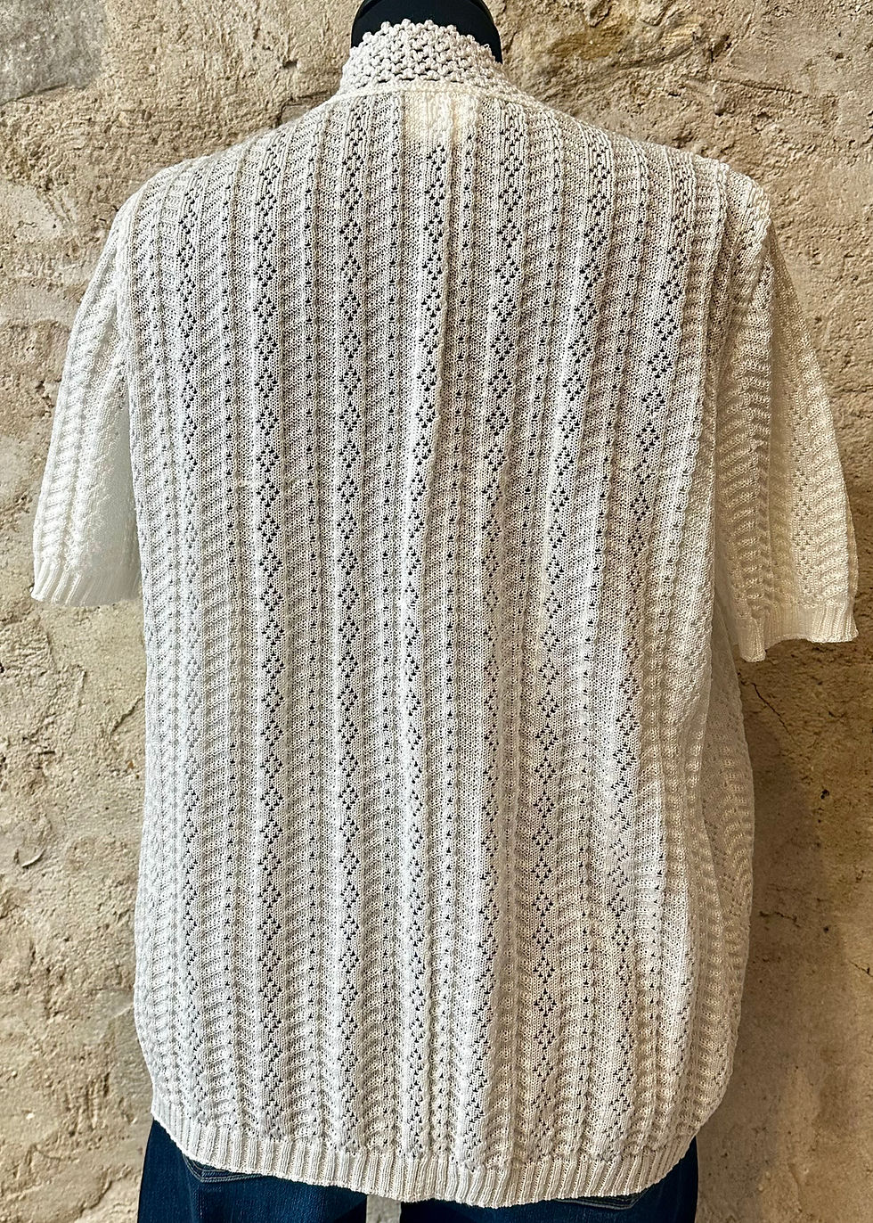 Miniature : Cardigan manches courtes blanc 