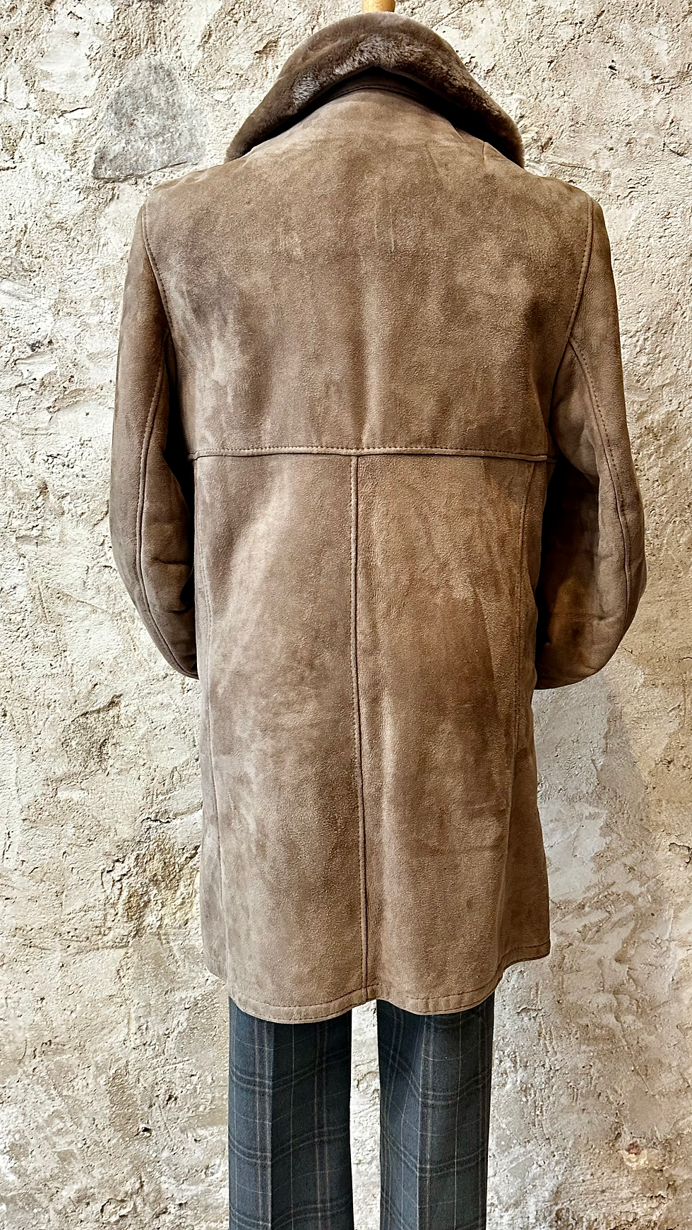 Miniature : Manteau 3/4 peau lainée 