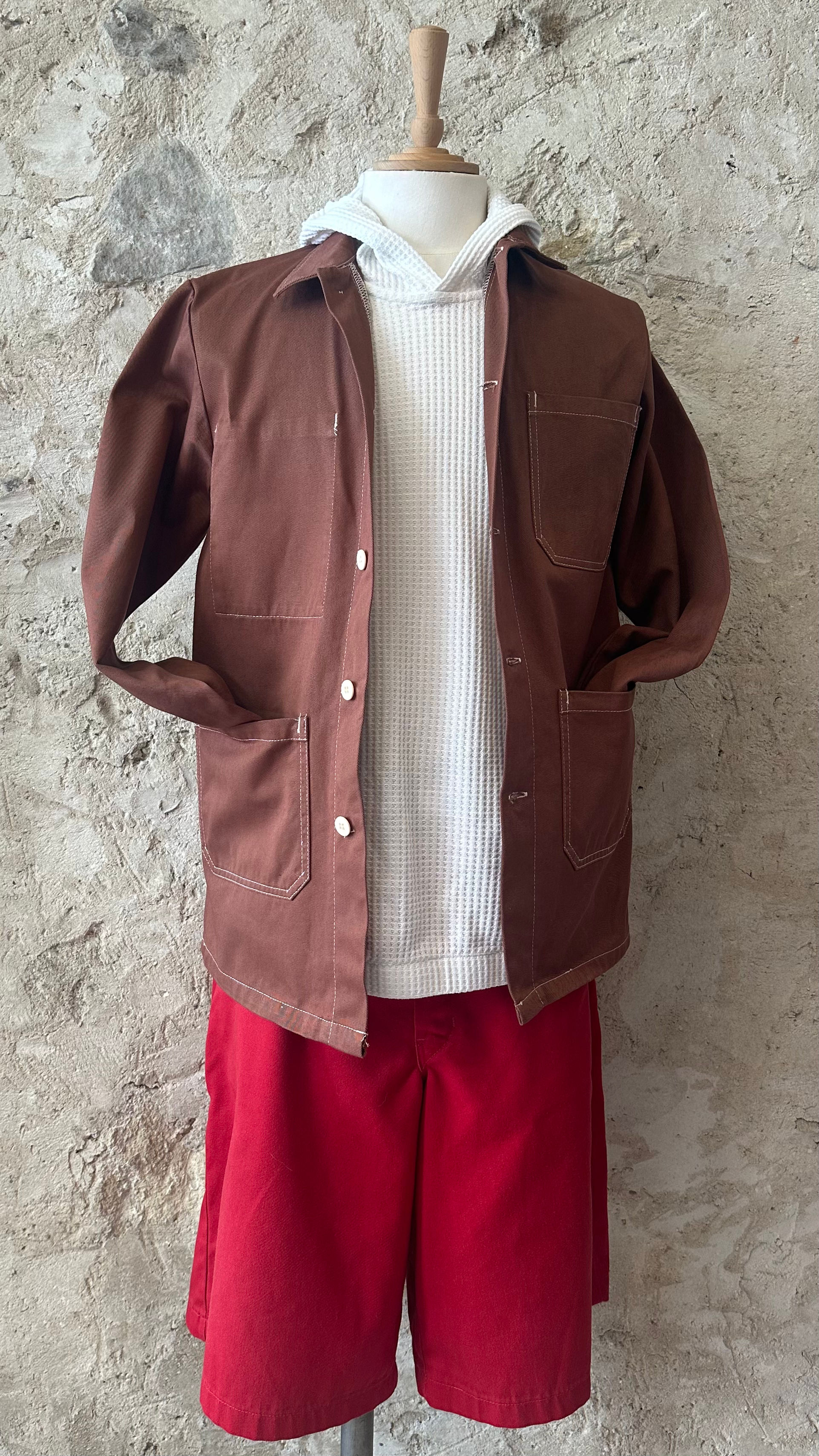 Veste de travail vintage marron