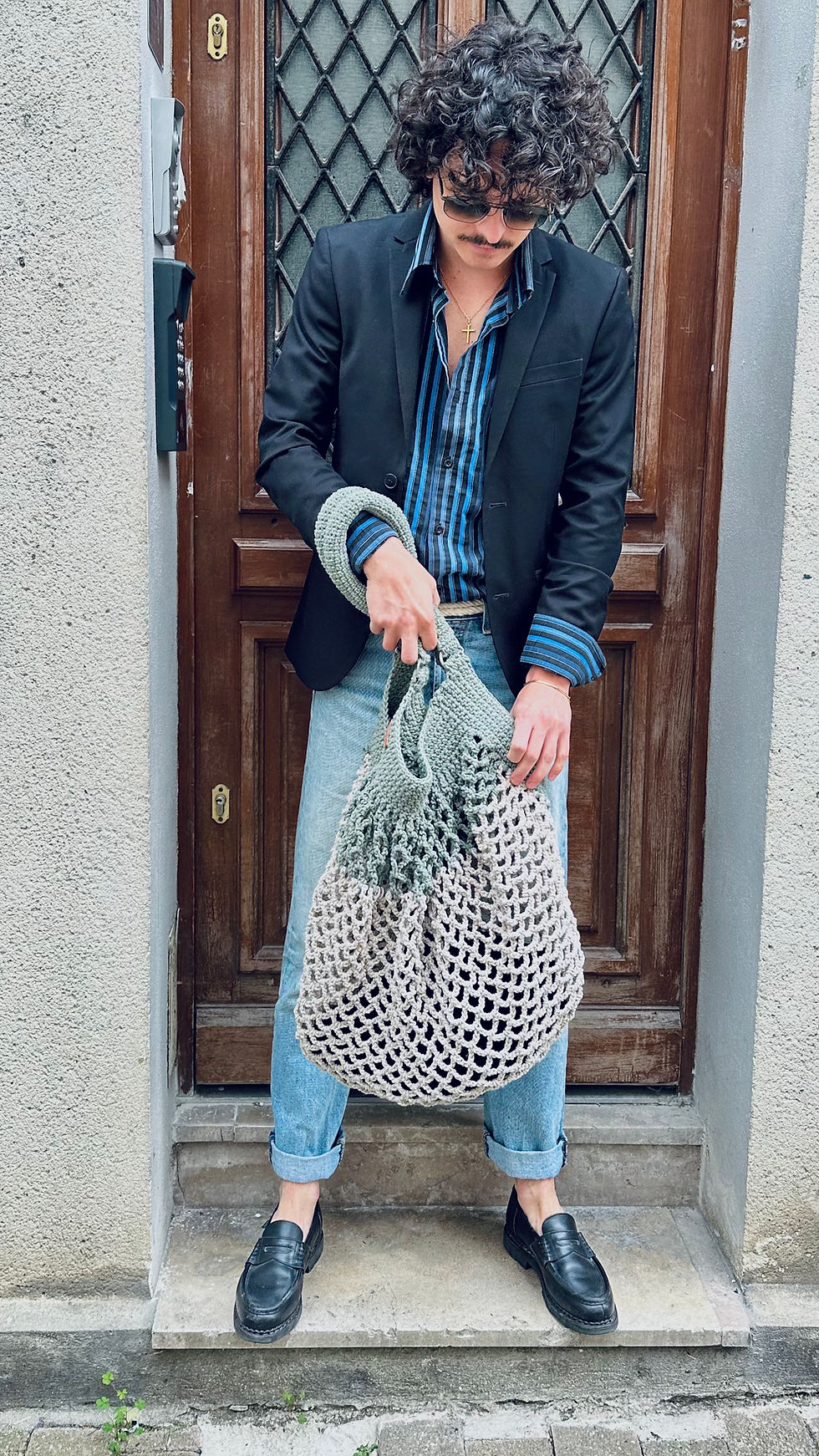 Miniature : Sac cabas filet fait main 