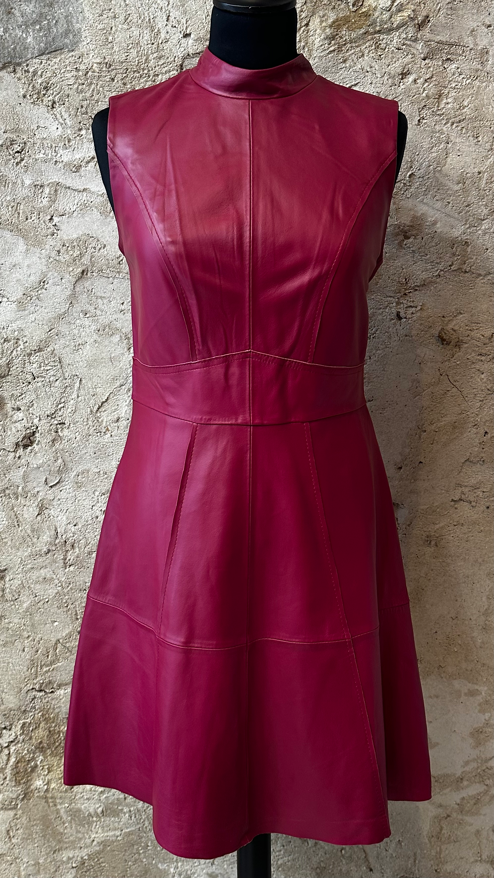Miniature : Robe cuir fuchsia 