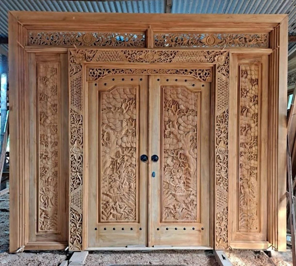 Porte en bois Balinaise