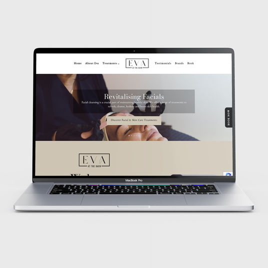 Mock-up of the EVA website