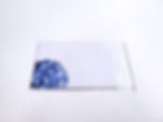 Clear cardette with blue flower design