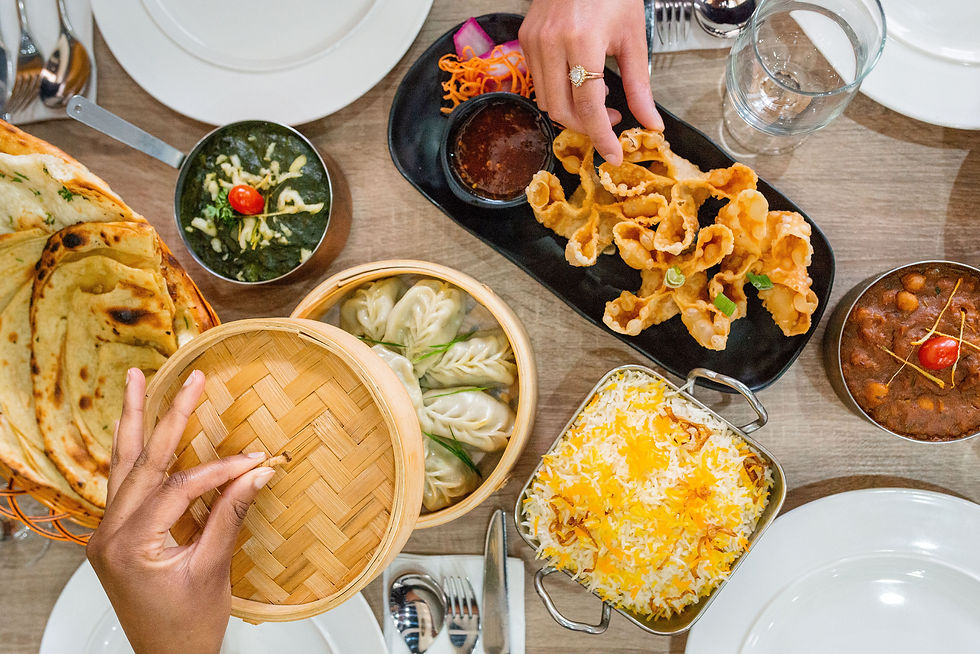 Street Momo Food Spread