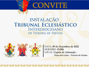 Dom José Edson concelebrará Missa de Criação e Instalação do Tribunal Eclesiástico Interdiocesano