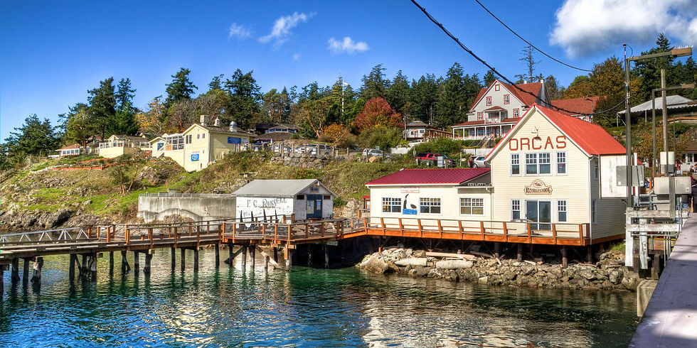 View of Orcas Island ferry terminal