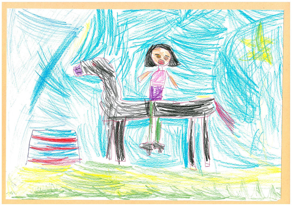 Therese Helene Luik, 6. a., Elva, "Hobune- VERSON" (selgitus tööle: Ta on rahulik ja temaga saab salajuttu ajada)