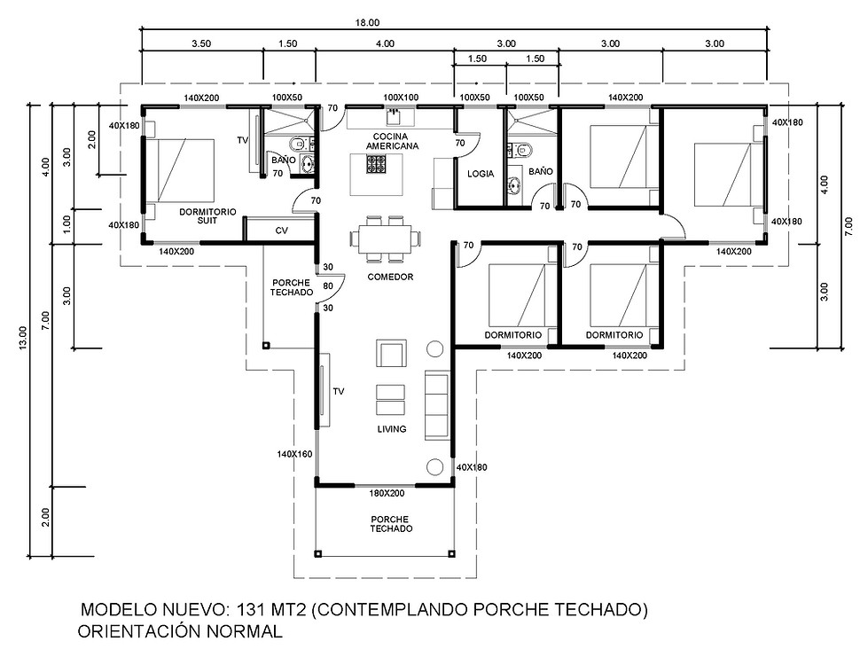 plano casa cordillera