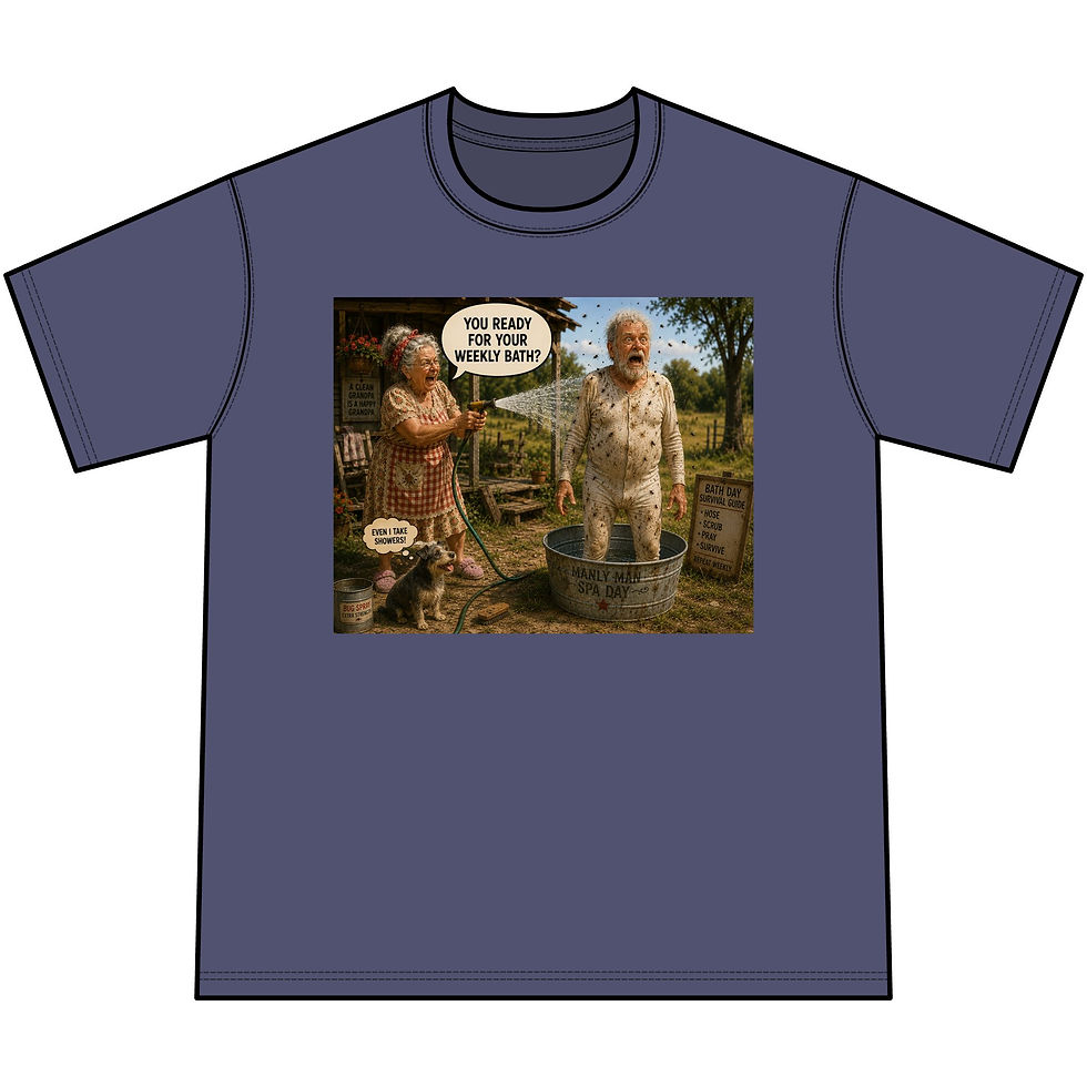 Thumbnail: "You Ready for Your Weekly Bath?" - Vintage Farm Humor T-Shirt