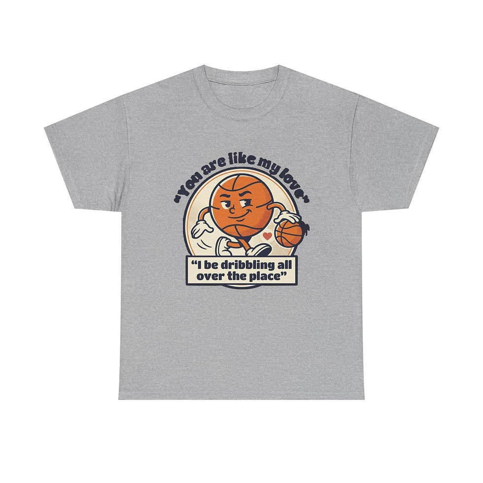 Thumbnail: Basketball Cartoon Tee — "You are like my love" Graphic T-Shirt