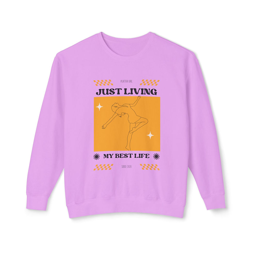 Thumbnail: Just Living My Best Life 2020 Lightweight Crewneck Sweatshirt