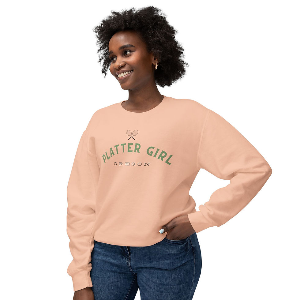 Thumbnail: Platter Girl Tennis Team Lightweight Crewneck 