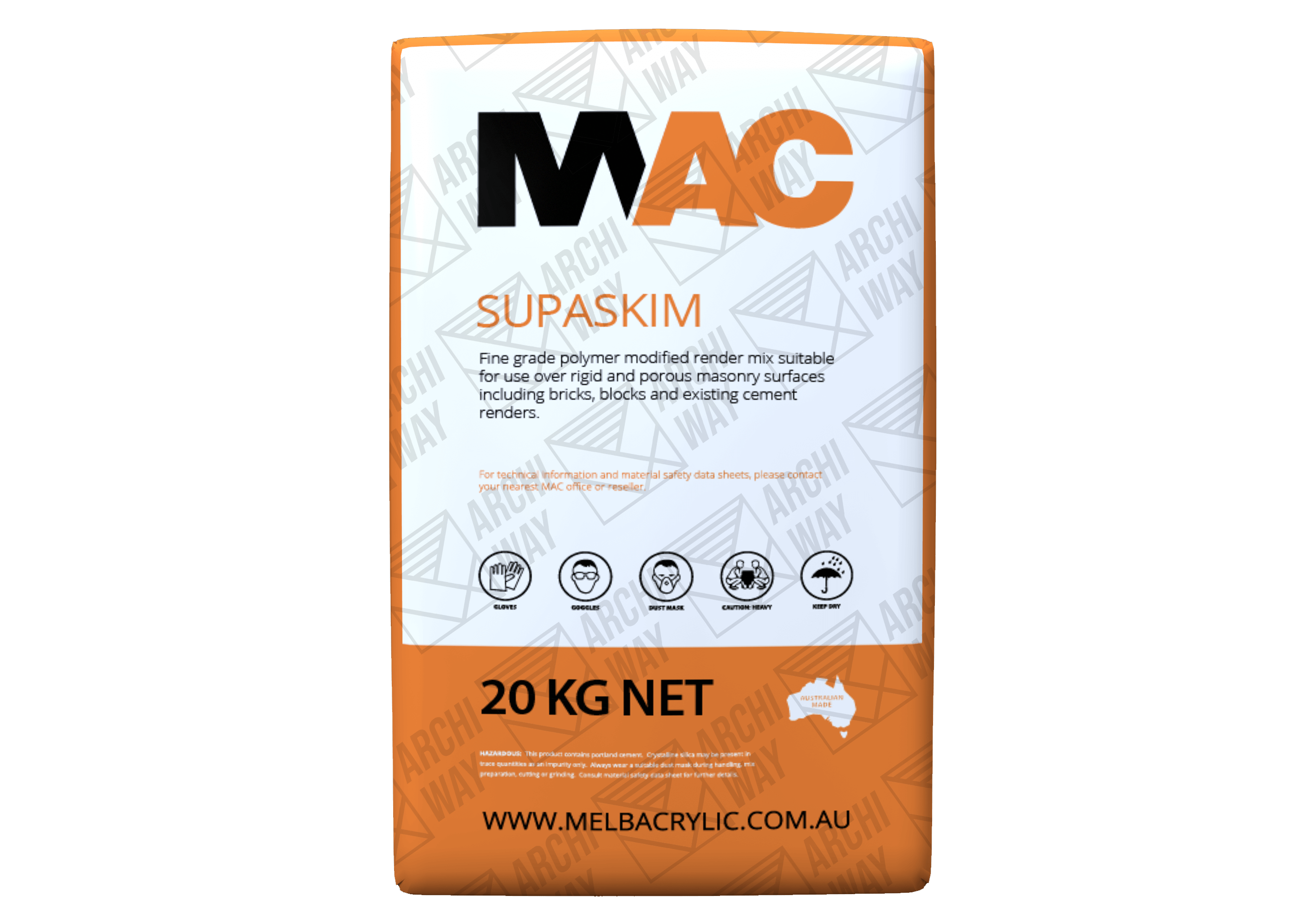 20kg MAC Supaskim Render