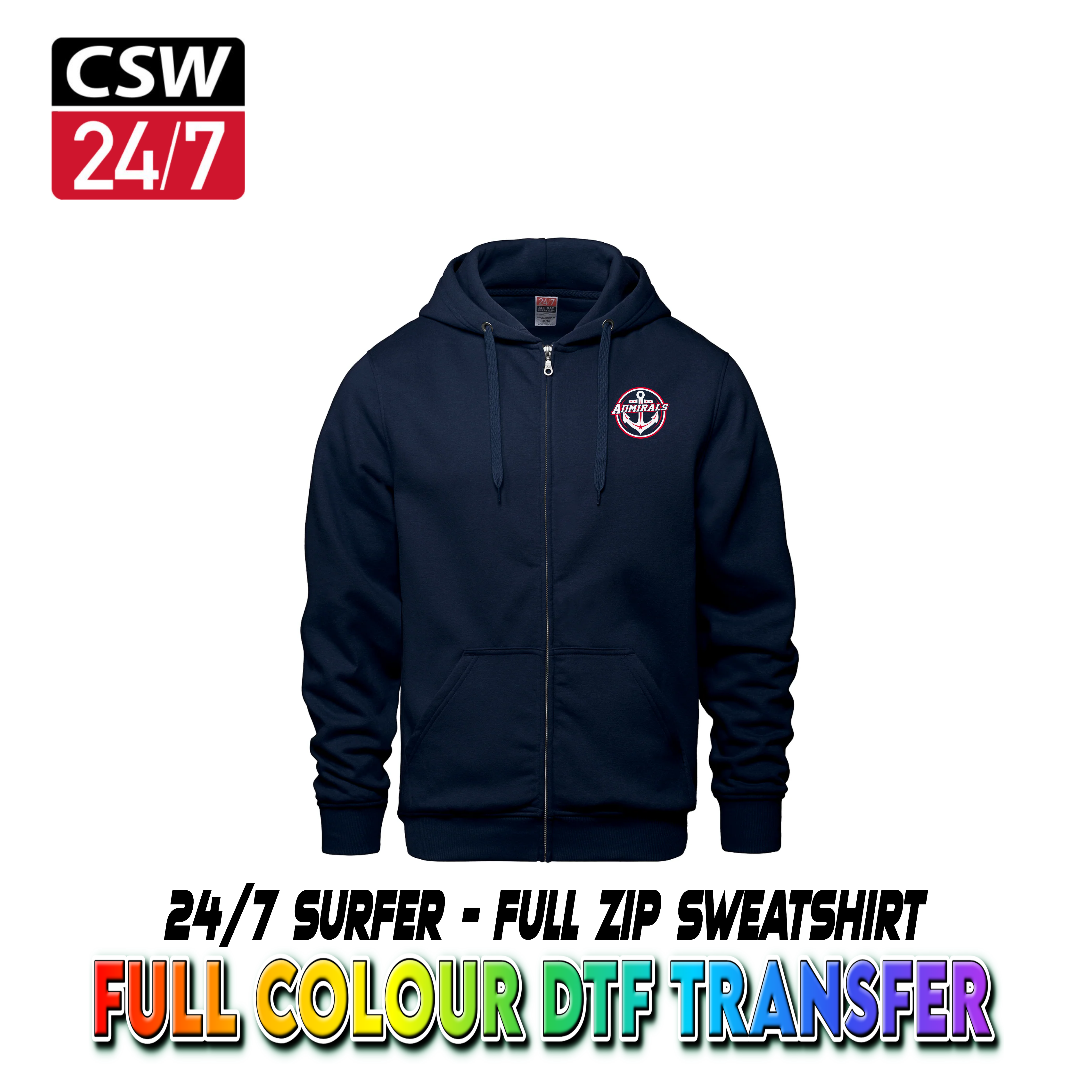 CSW 24/7 FULL ZIP Surfer Hoodie