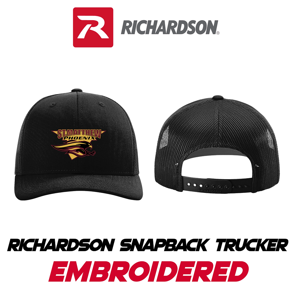 Thumbnail: Embroidered Richardson Snapback Trucker Mesh Hat
