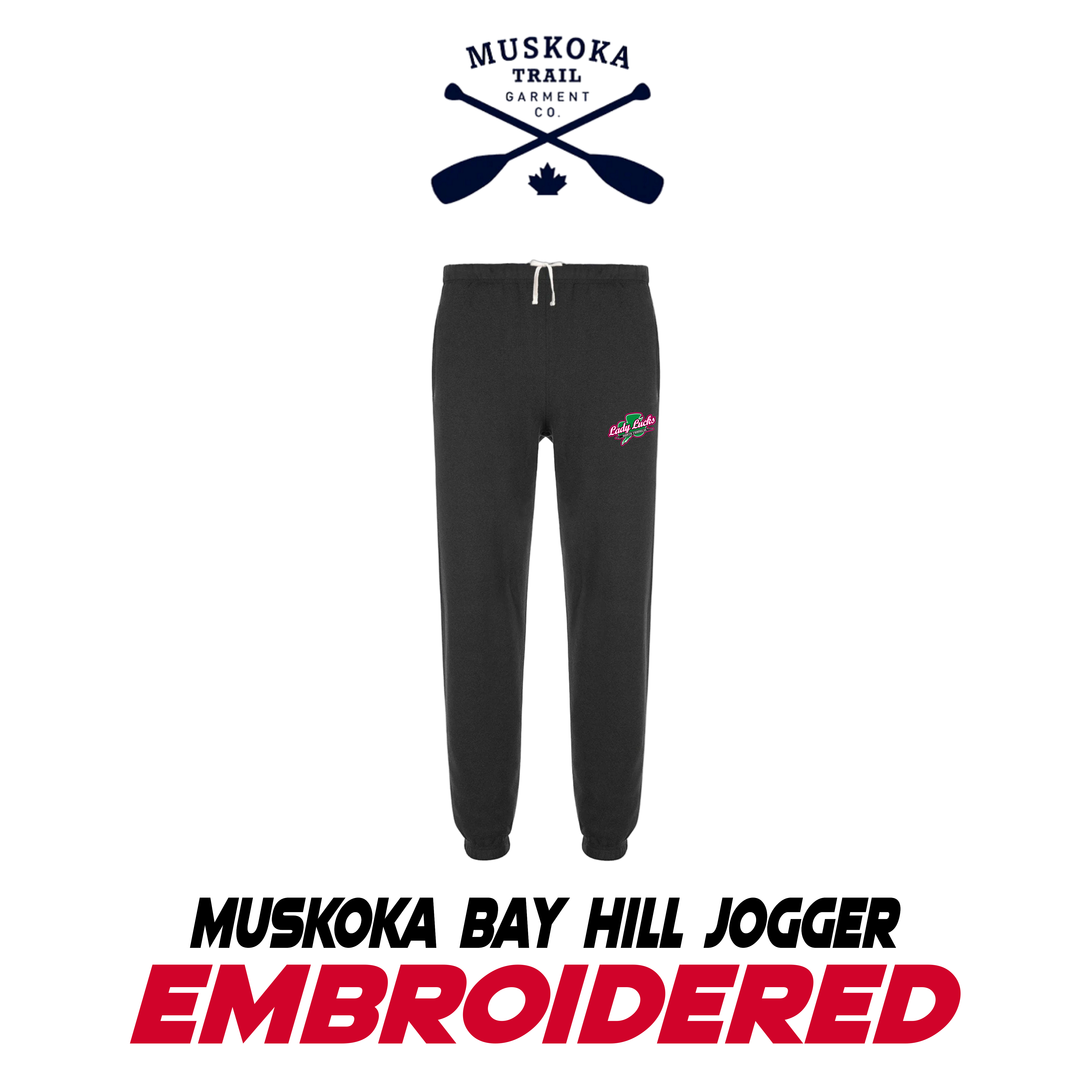 Embroidered Muskoka Bay Hill Fleece Sweatpant