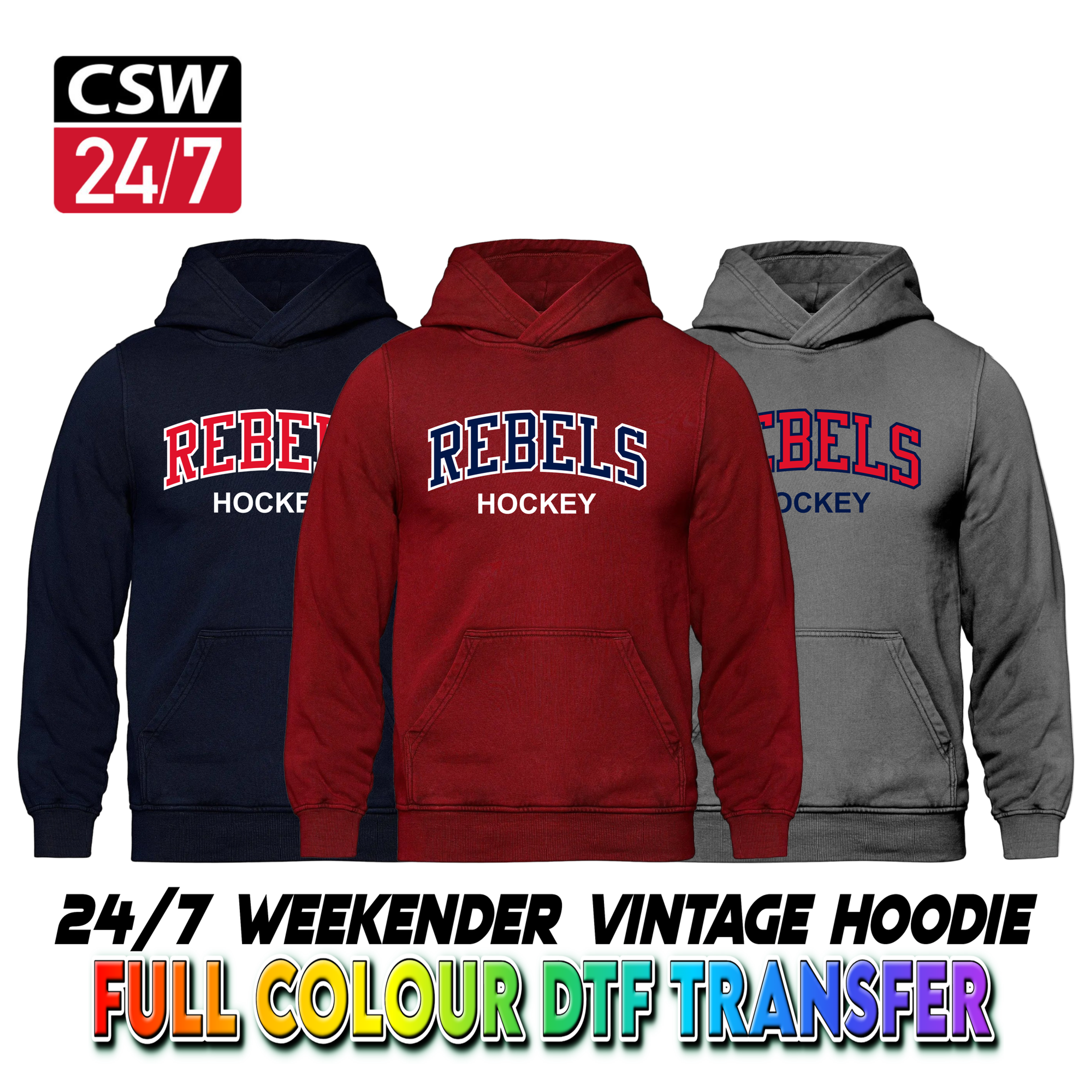 CSW WEEKENDER - Vintage Wash Pullover Hooded Sweatshirt