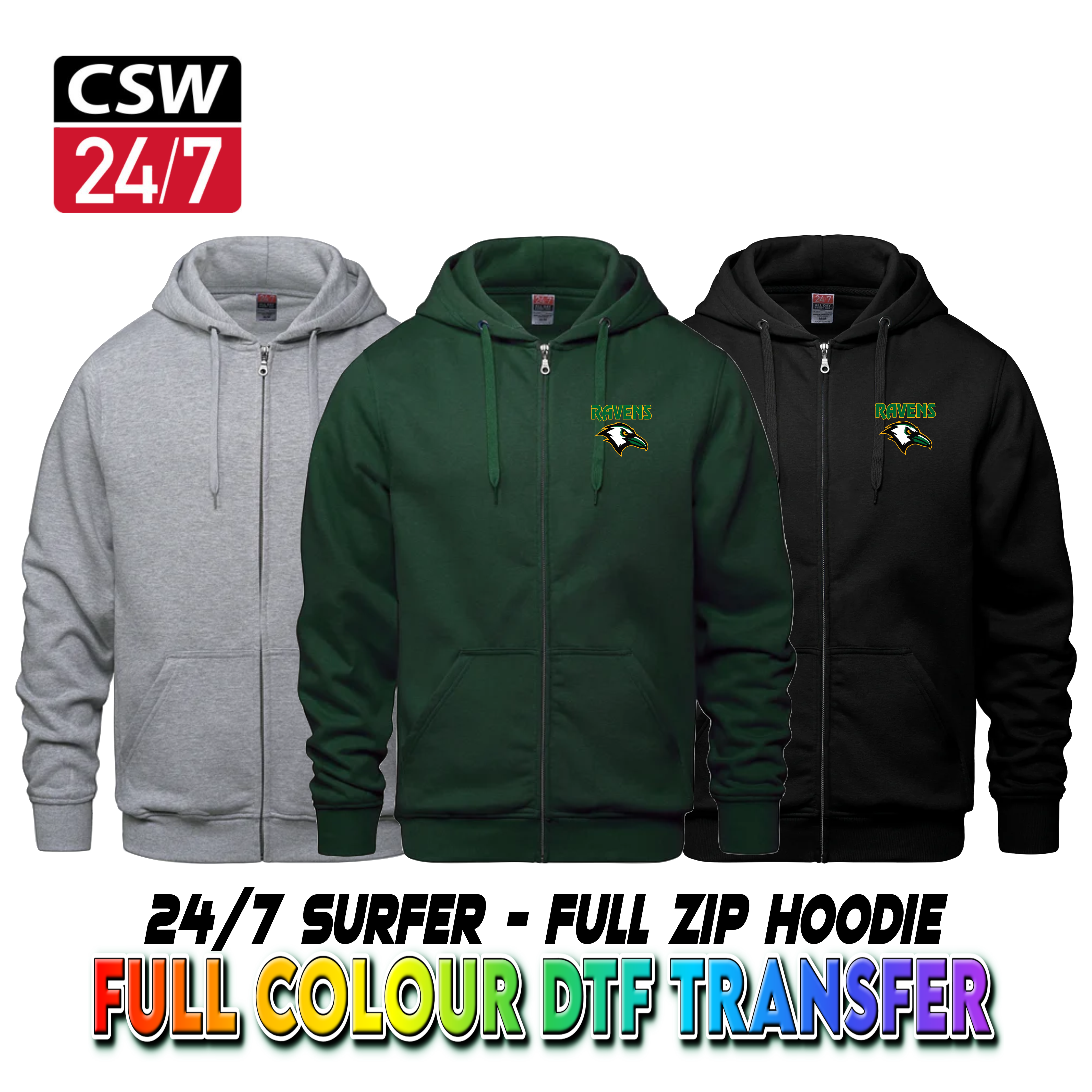CSW 24/7 Surfer Full Zip Hoodie