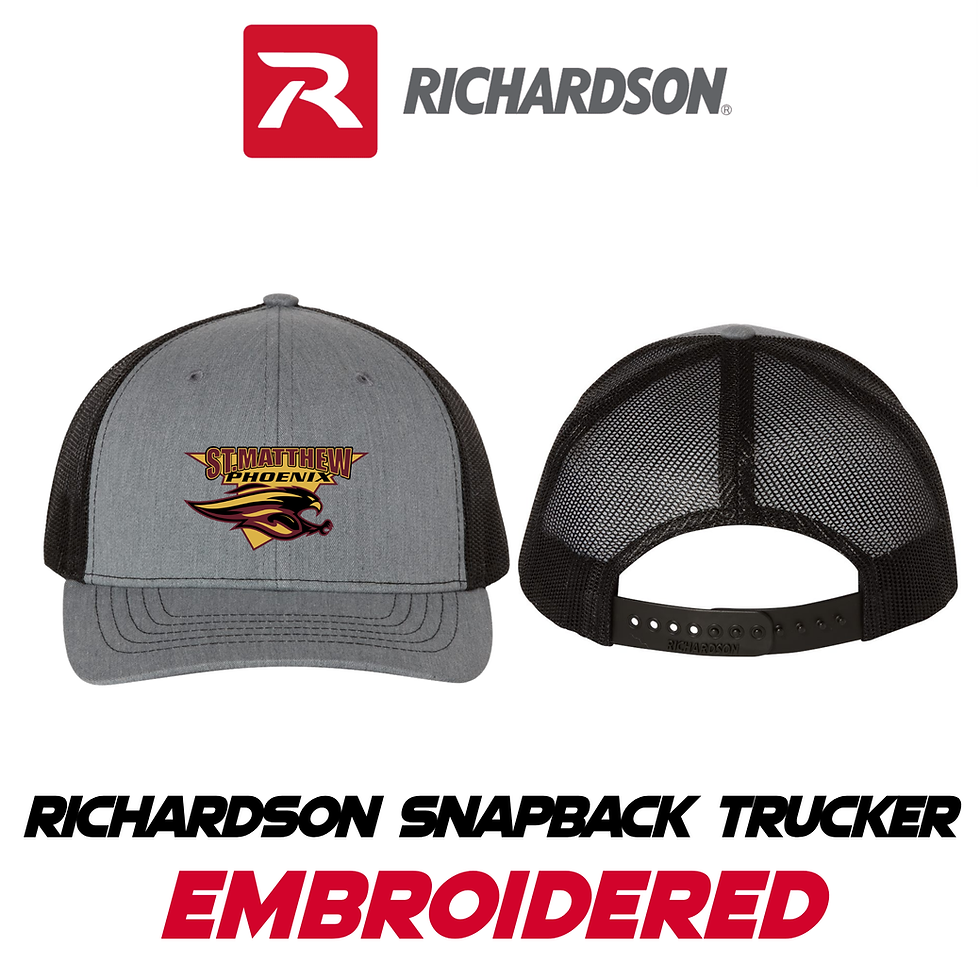 Thumbnail: Embroidered Richardson Snapback Trucker Mesh Hat