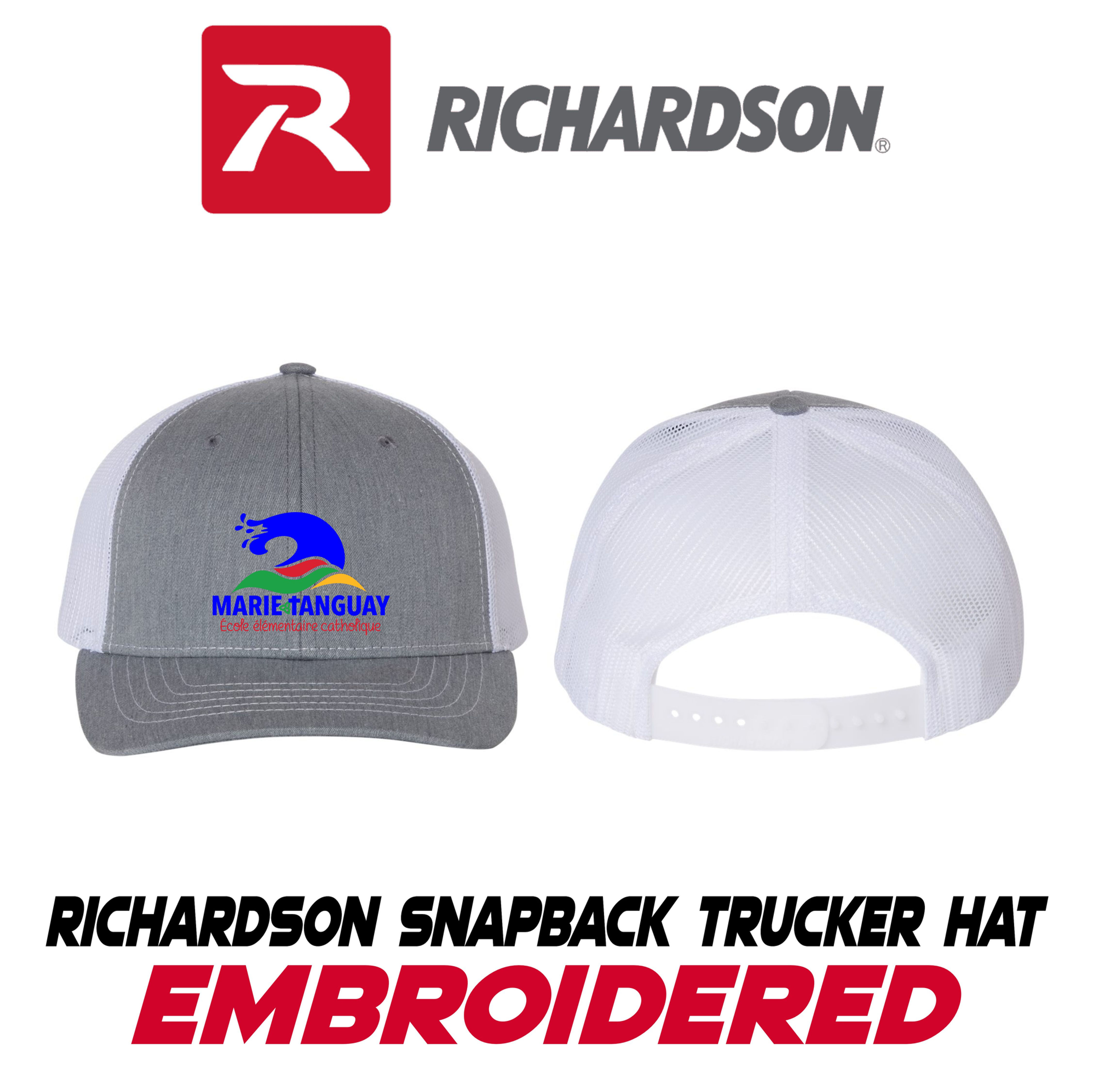 Embroidered Richardson Snapback Trucker Mesh Hat