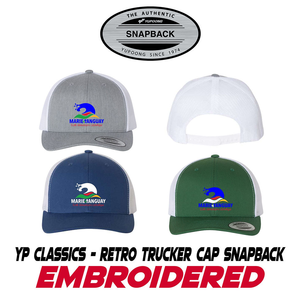 Thumbnail: Embroidered YP Classics-Retro Trucker Mesh Snapback