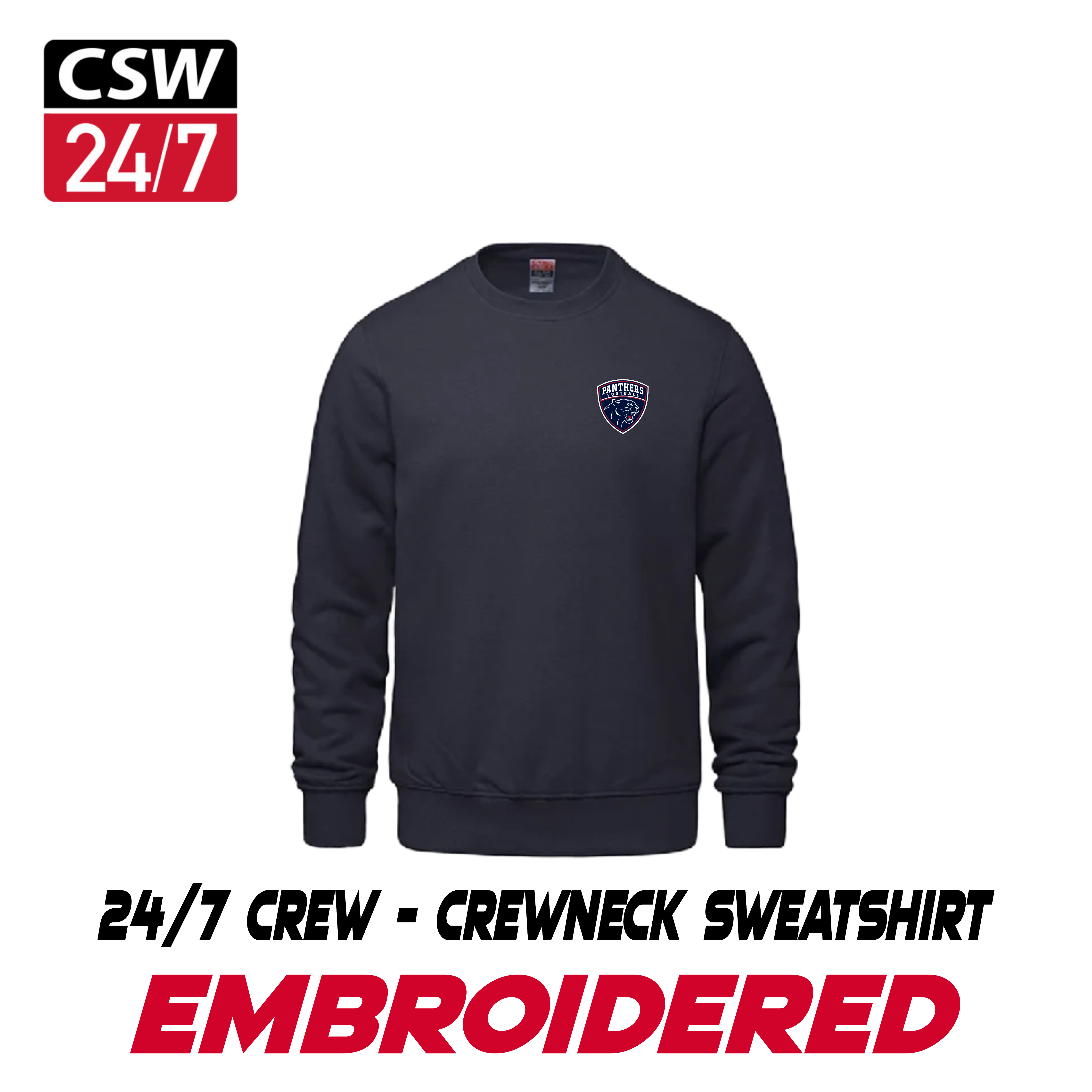 Embroidered Crew Sweatshirt