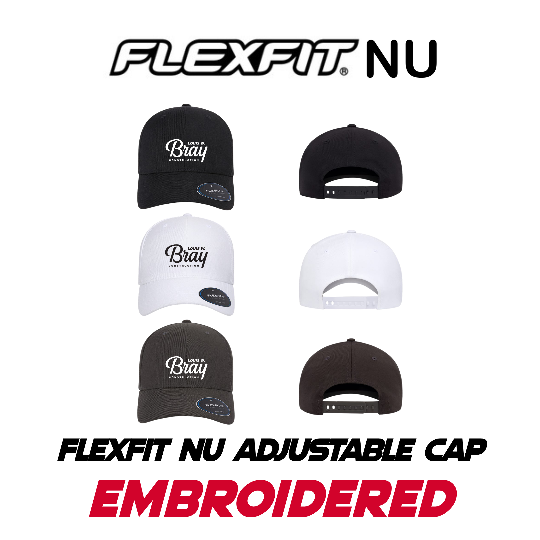 Embroidered  Flexfit Nu® Adjustable Cap