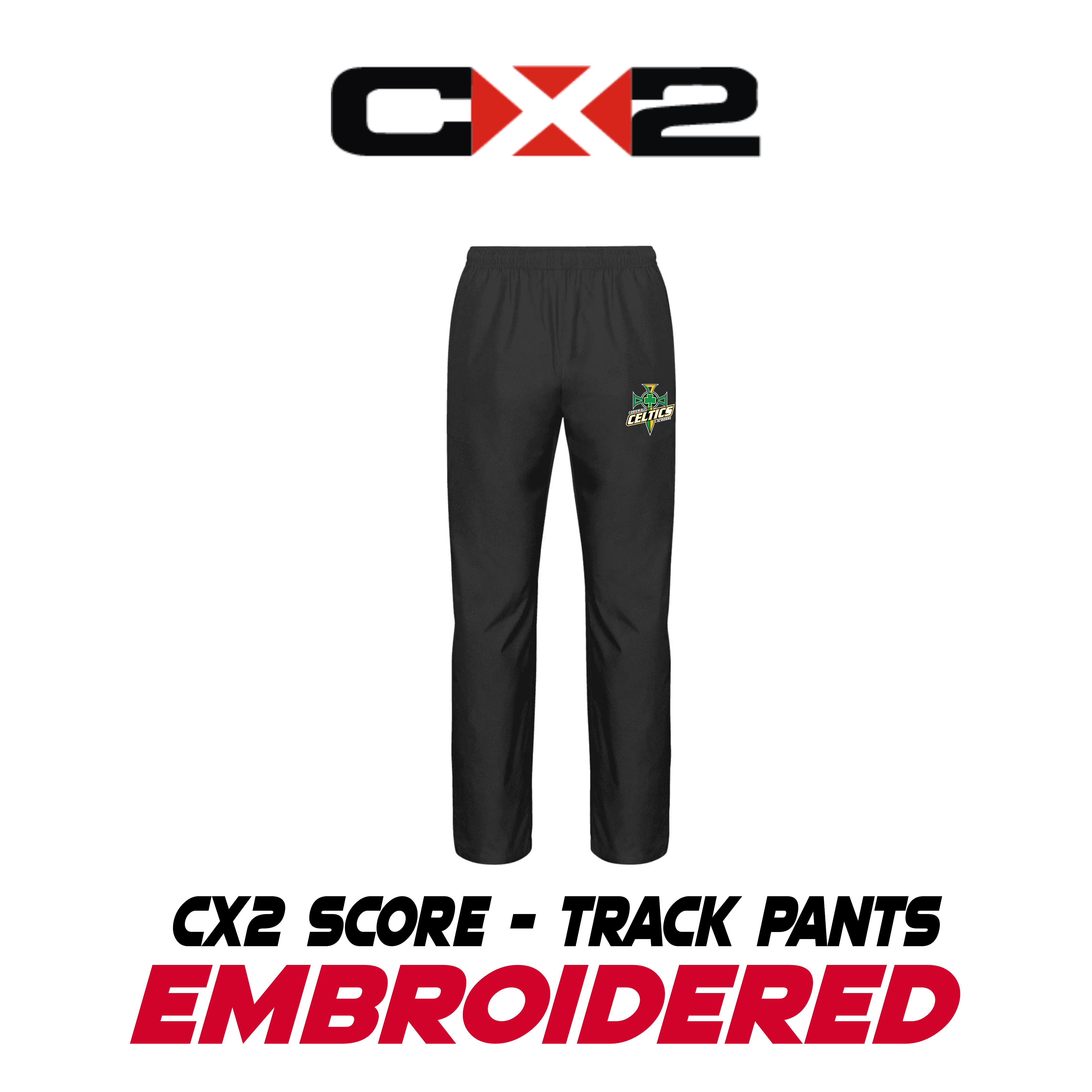 Embroidered CX2 Score Track Pants