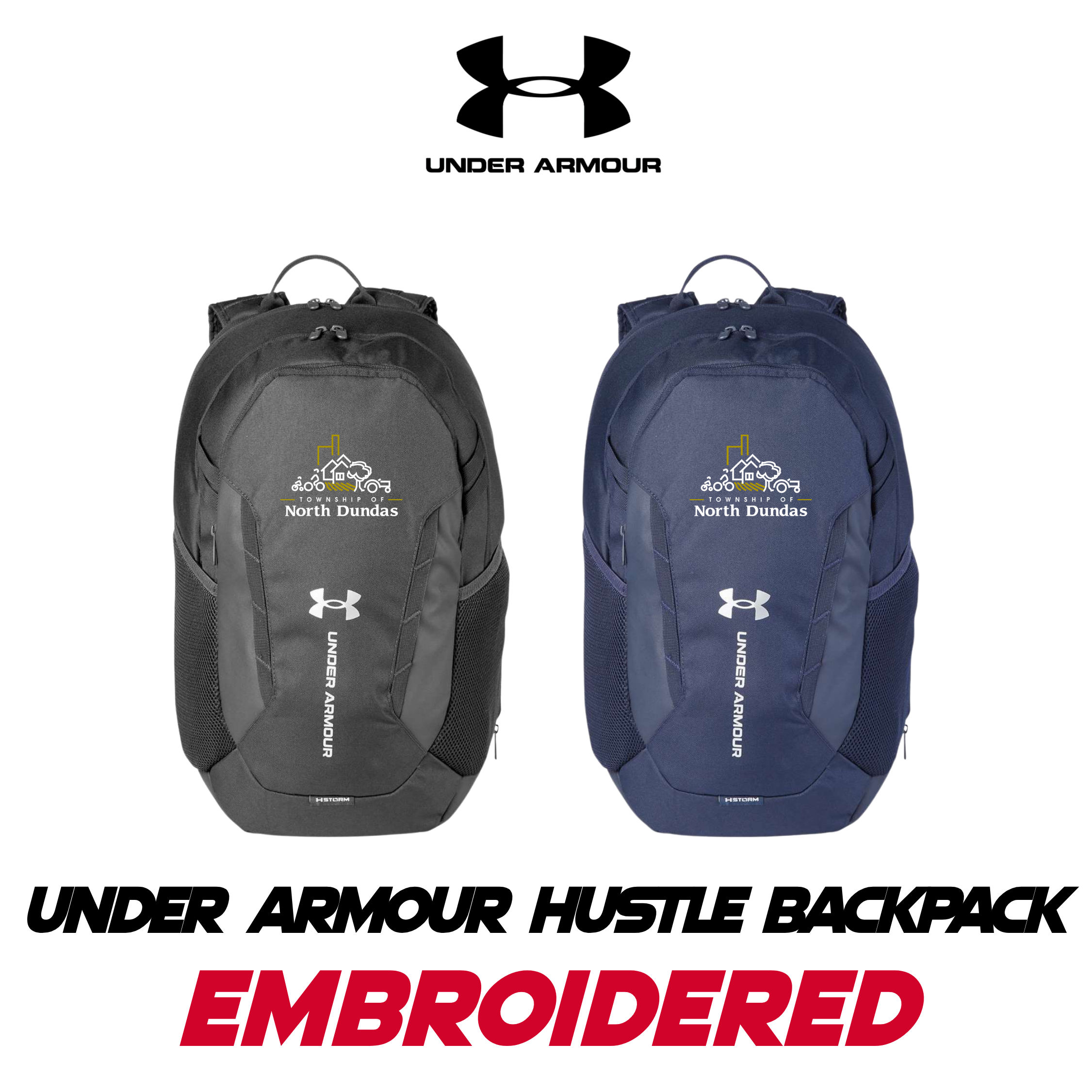 Embroidered Under Armour Hustle 6.0 Backpack