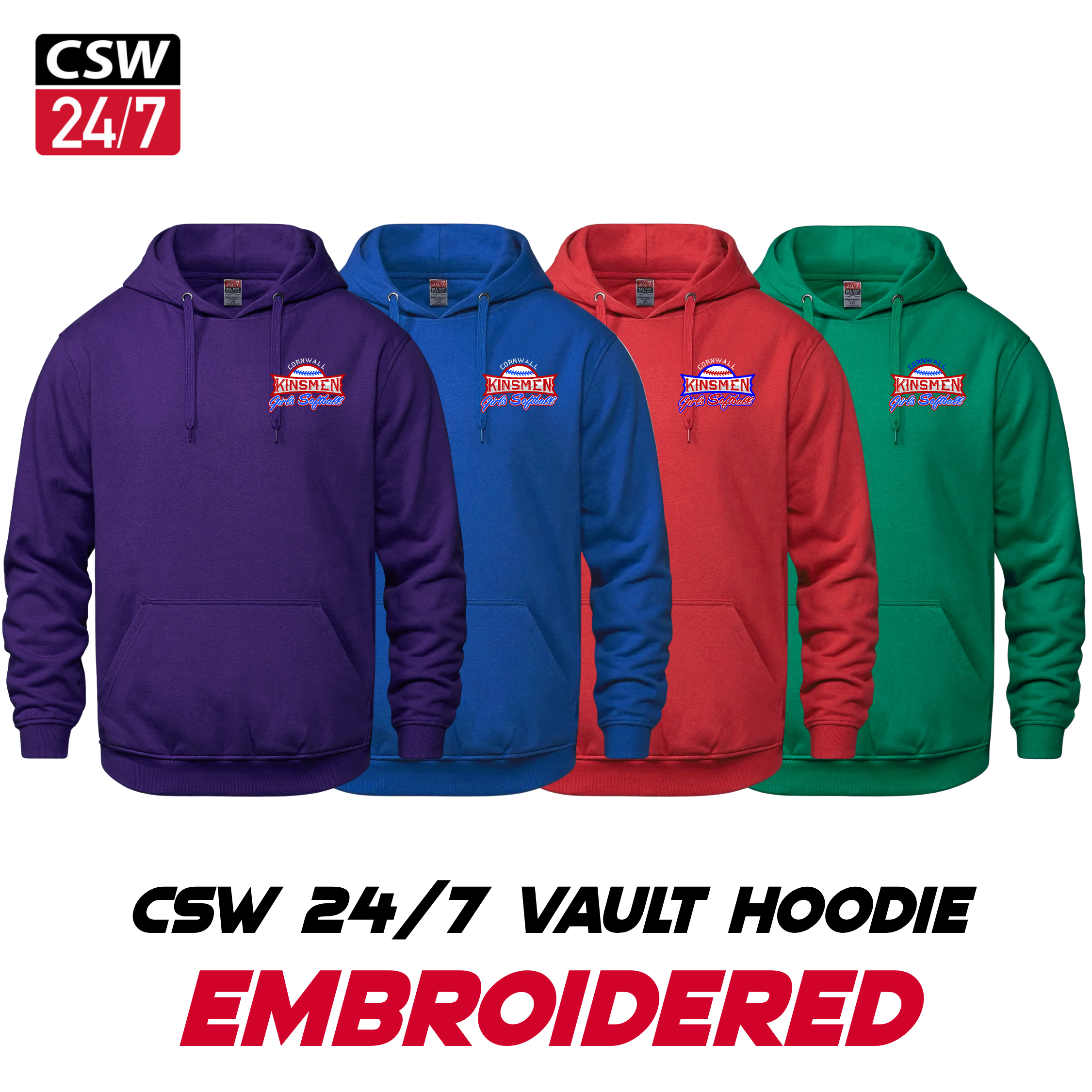 Embroidered CSW 24/7 Vault Hoodie