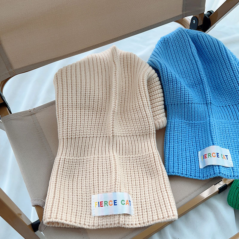 Miniaturbild: Children's One-piece Hat Dopamine Boys And Girls Solid Color All-match Kni