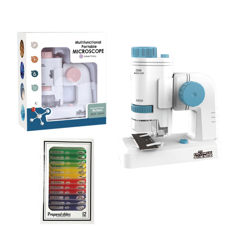 Thumbnail: Children's Portable Handheld Optical Microscope Boys Girls Scientific Outd