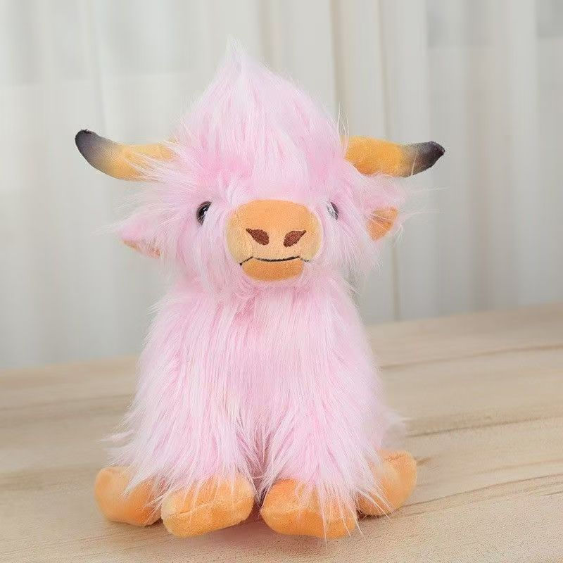الصورة المصغرة: Highland Cow Simulated Scottish Highland Cow Plush Toy Cow Doll