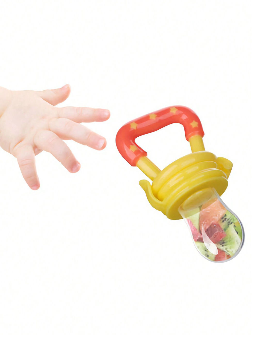 الصورة المصغرة: حاضنة الطعام الخاصة بالأطفال، حاضنة سيليكون الفاكهة الطازجة، لعبة تسنين للرضع و