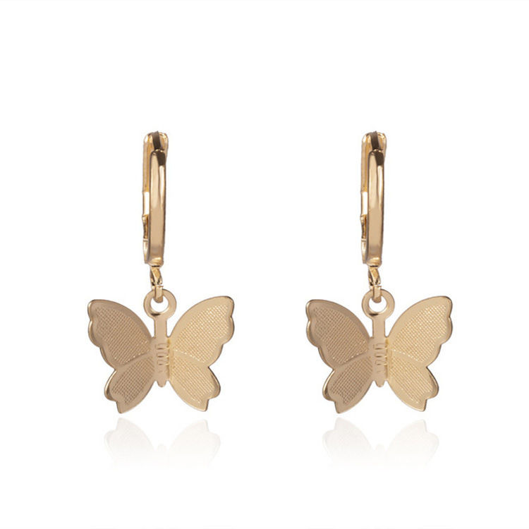 Миниатюра: Korean Style Fashion Earrings Sweet Frosted Butterfly Earrings