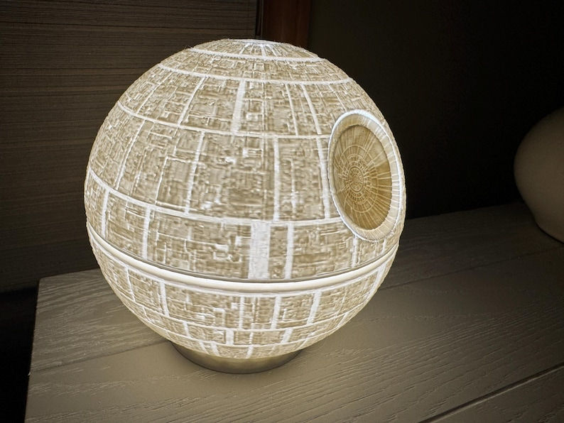 Miniaturbild: Illuminate Your Space with a 3D Printed Death Star Lamp - Perfect for Star Wars