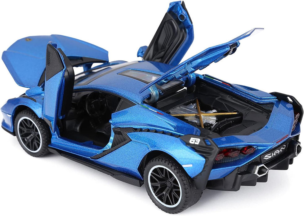 الصورة المصغرة: SASBSC Toy Cars Lambo Sian FKP3 Metal Model Car with Light and Sound Pull Back 