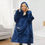 Thumbnail: New Style Lazy Clothes Thickened And Extended Pullover Wearable Blanket Hoodie 