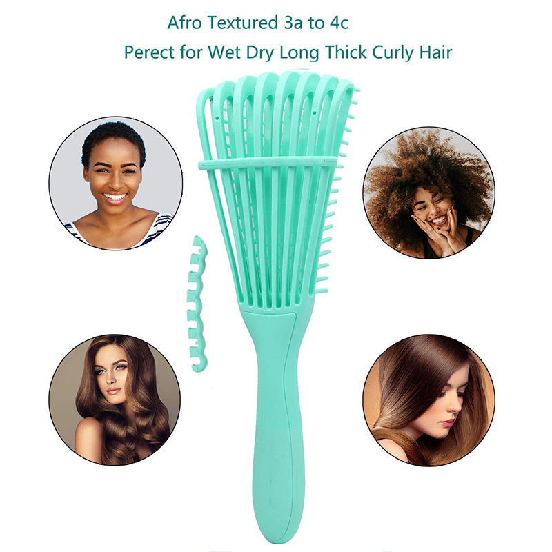 الصورة المصغرة: Hair Comb Detangling Brush Scalp Massage Hair Brush Detangler Brush for Curly H