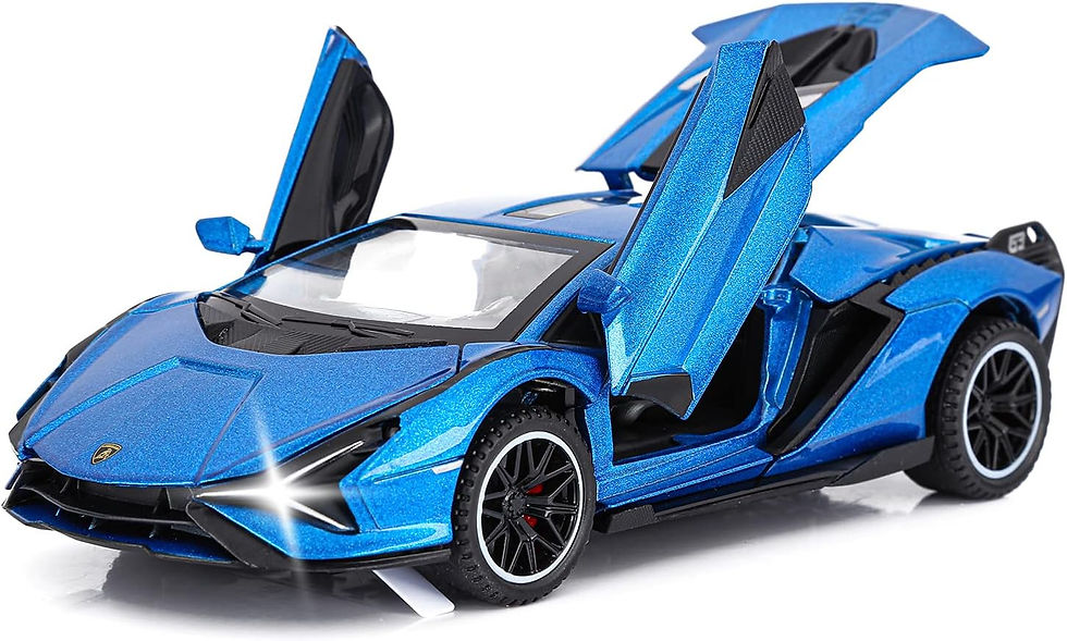 الصورة المصغرة: SASBSC Toy Cars Lambo Sian FKP3 Metal Model Car with Light and Sound Pull Back 