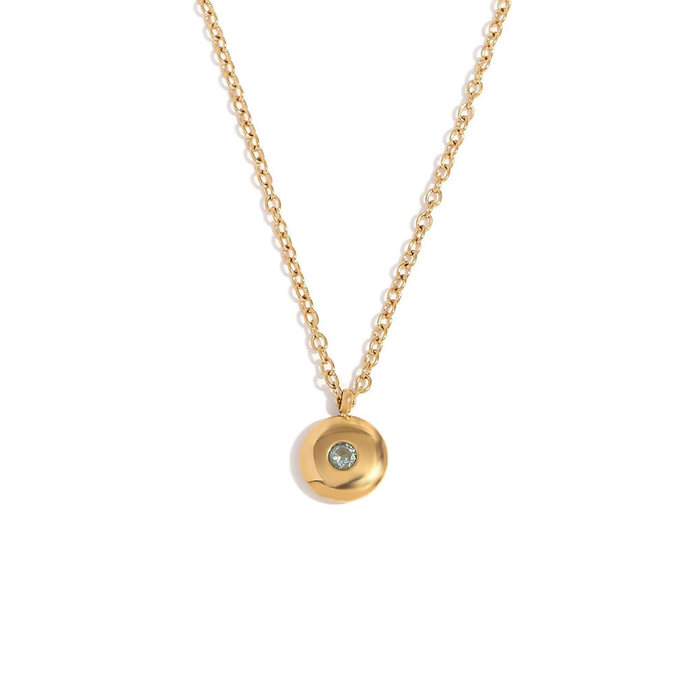 Thumbnail: December Cat's Eye Pendant Necklace