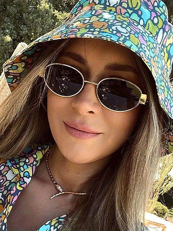 الصورة المصغرة: نظارات مربعة للنساء من علامة LINFEMAND - تصميم فاخر مموج منقوش بزخرفة بتدرج، إك