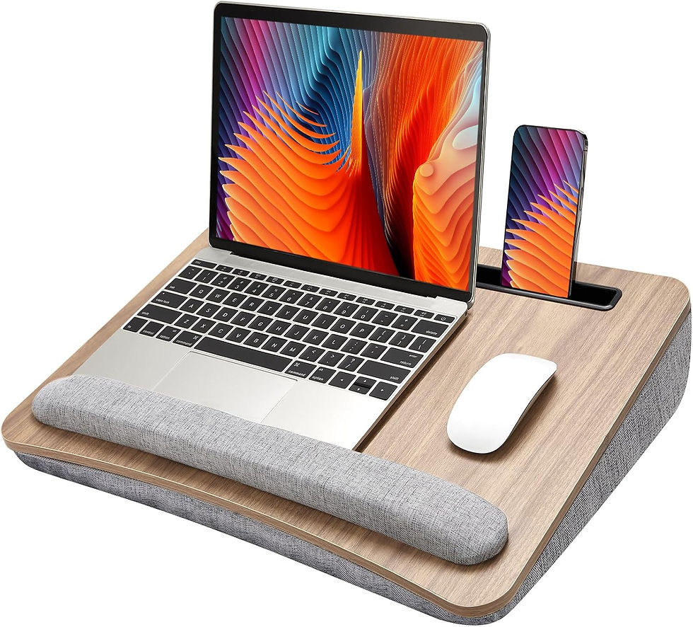 الصورة المصغرة: HUANUO Portable Lap Laptop Desk with Pillow Cushion, Fits up to 15.6 inch Lapto