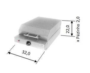 Miniatura: Churrasqueira Elétrica em Aço Inox 1800W - 110V ou 220V