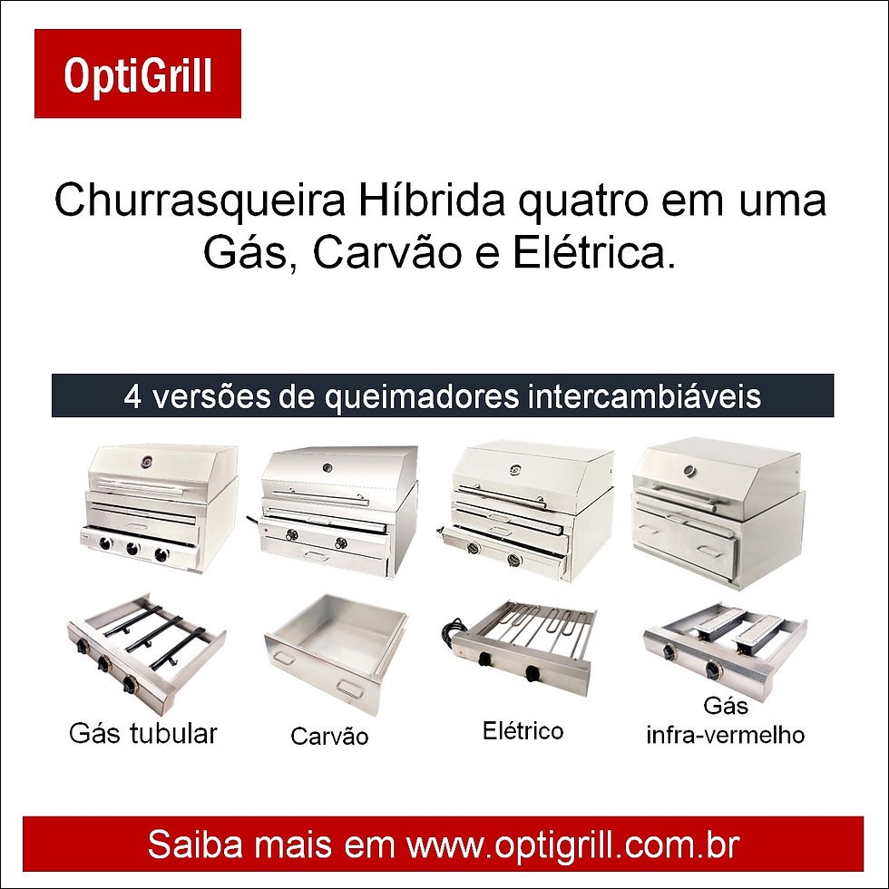 Miniatura: Combo: Churrasqueira a Gás  Híbrida+Módulo para uso de Carvão